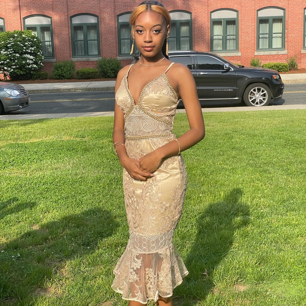 Vintage Gold beaded dress
